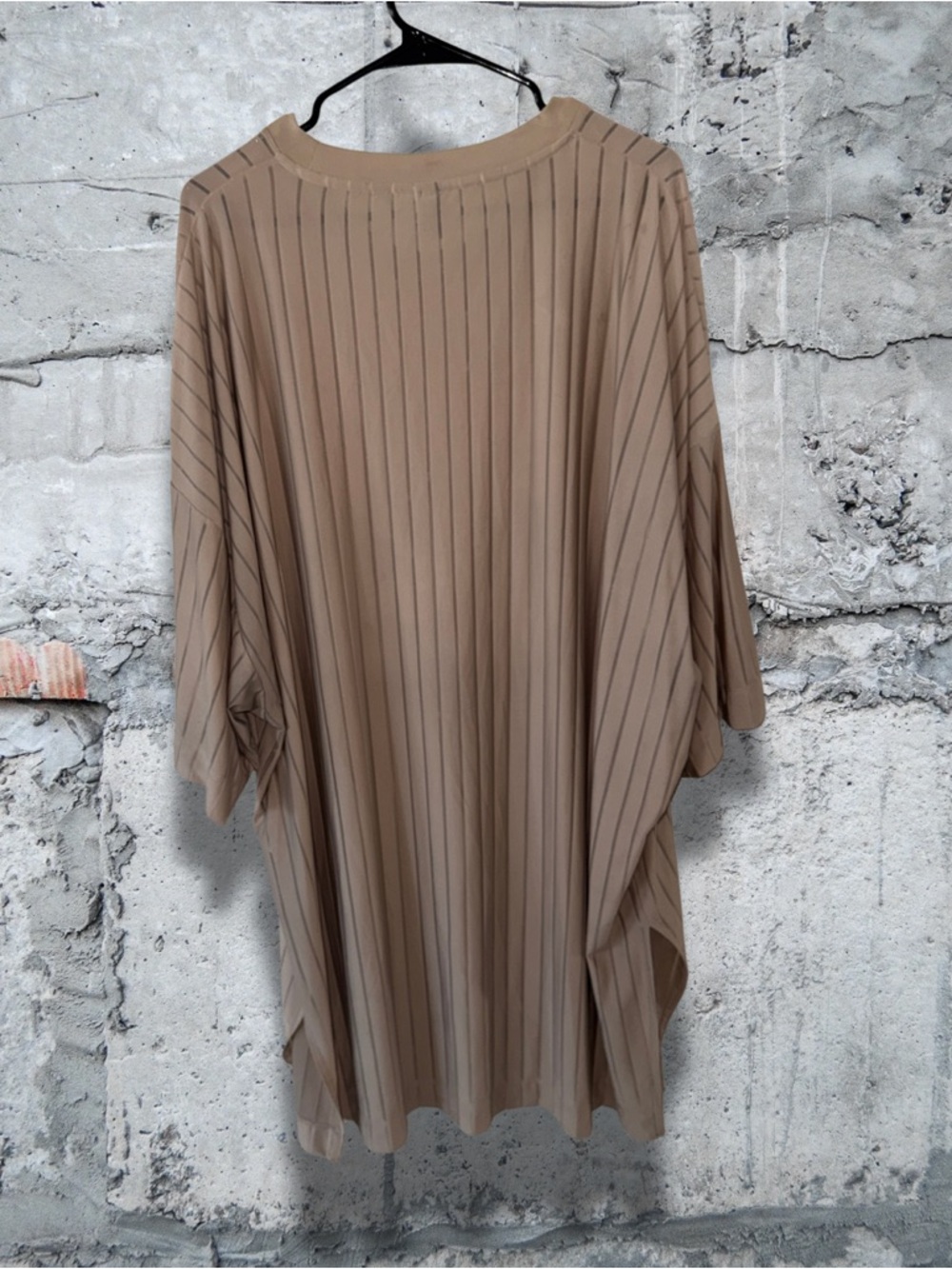 ASOS Ribbed Short Sleeve Tunic Top - Beige - Picture 4 of 4
